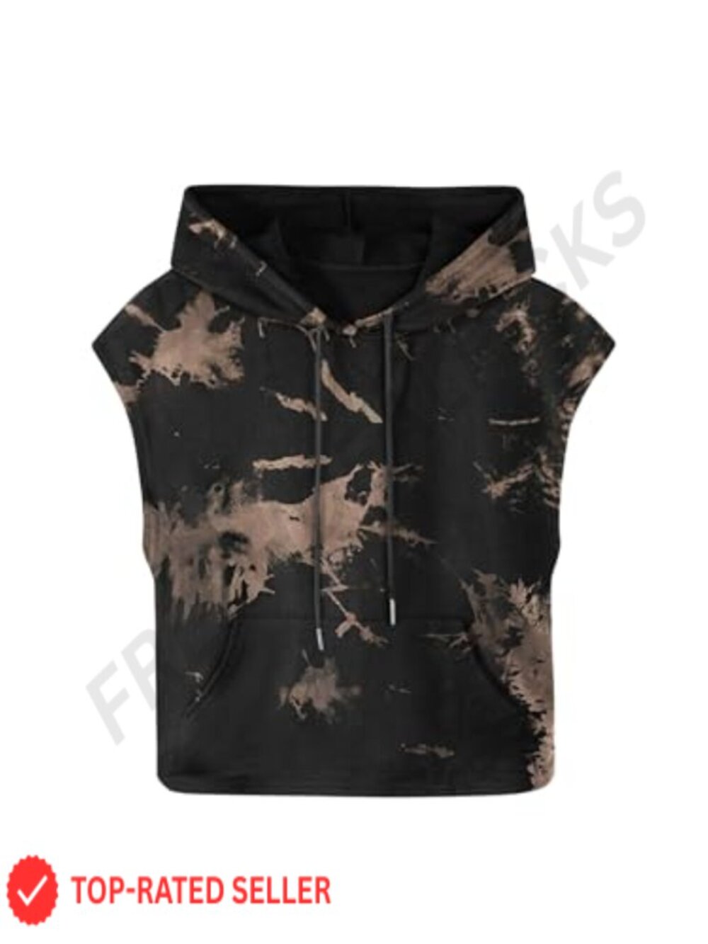 Sleeveless Hoodie Drawstring Crop Tank Top Workout Women's